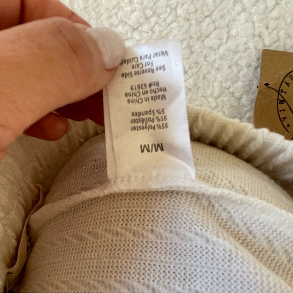 Onestep Up Cream Cable Knit Joggers Cozy Lounge Pants Medium - Picture 9 of 10